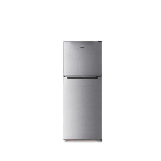 Mika Fridge, 255L, 2 Door Top Mount Freezer, No Frost (Frost Free), INVERTER Compressor, Line Siver Dark