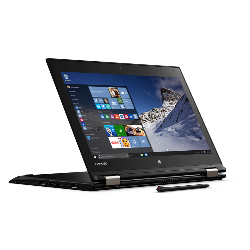 Touchscreen Refurbished Laptop Lenovo yoga s1 x360 Core i5 4th Gen 8GB+500GB+12.5" Windows 10 Refurbished Lenovo Laptops Notebook Black 12 inch