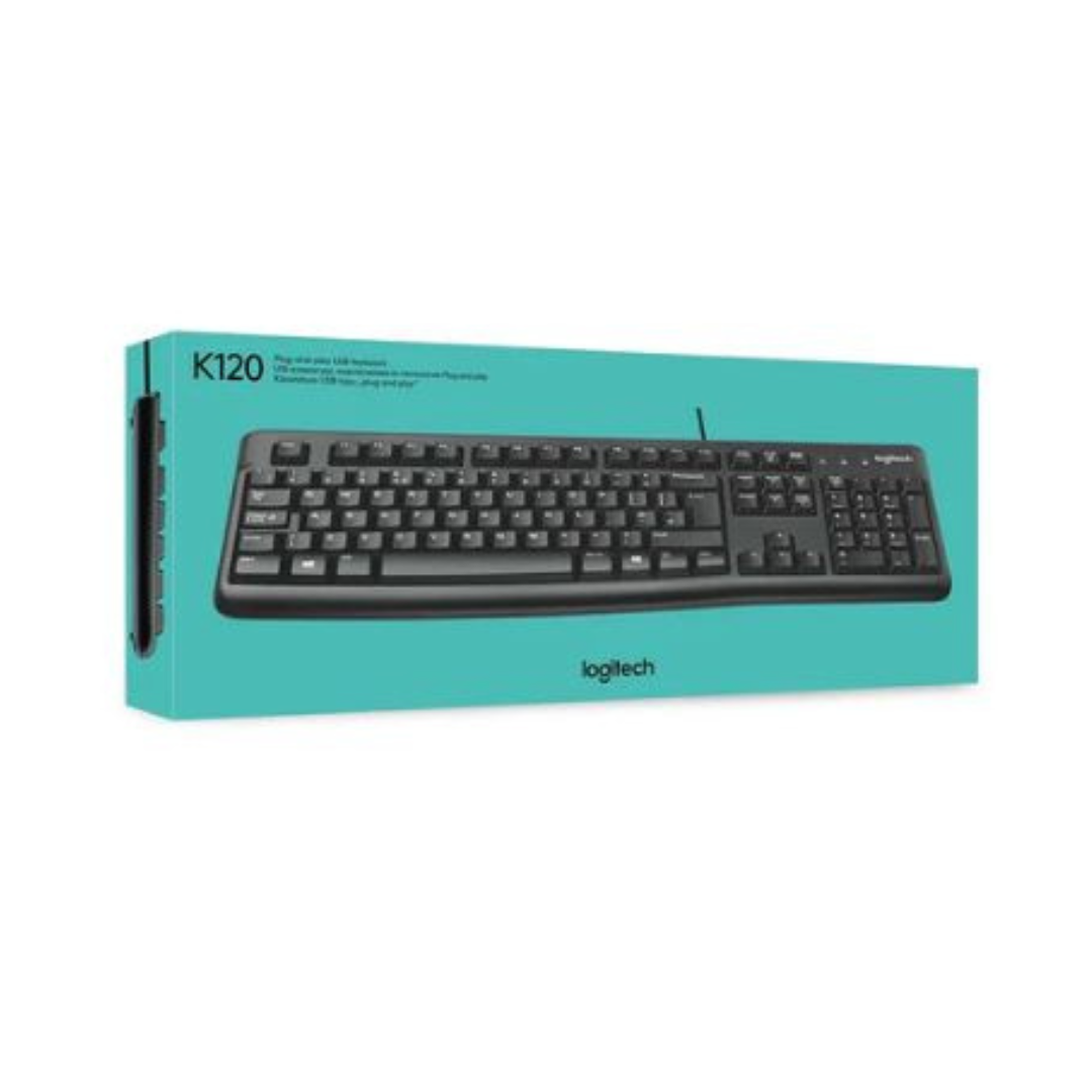 NEW LOGITECH K120 Wired Keyboard ,usb Modern Full Size Layout keyboard, High-Quality Membrane Keyboard, full usb desktop keyboard ,k120 logitech keyboard