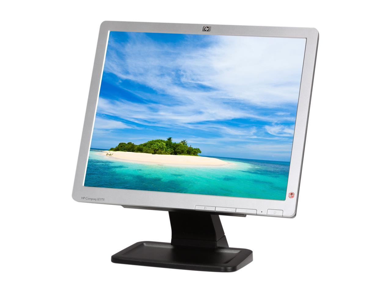 Refurbished HP Compaq LE1711 17" LCD Monitor - 1280x1024, Display Type LCD Aspect Ratio 5:4 1000:1 Native, 5ms, 60Hz, VGA Refurbished monitor Viewing Angle: 160 degrees horizontal