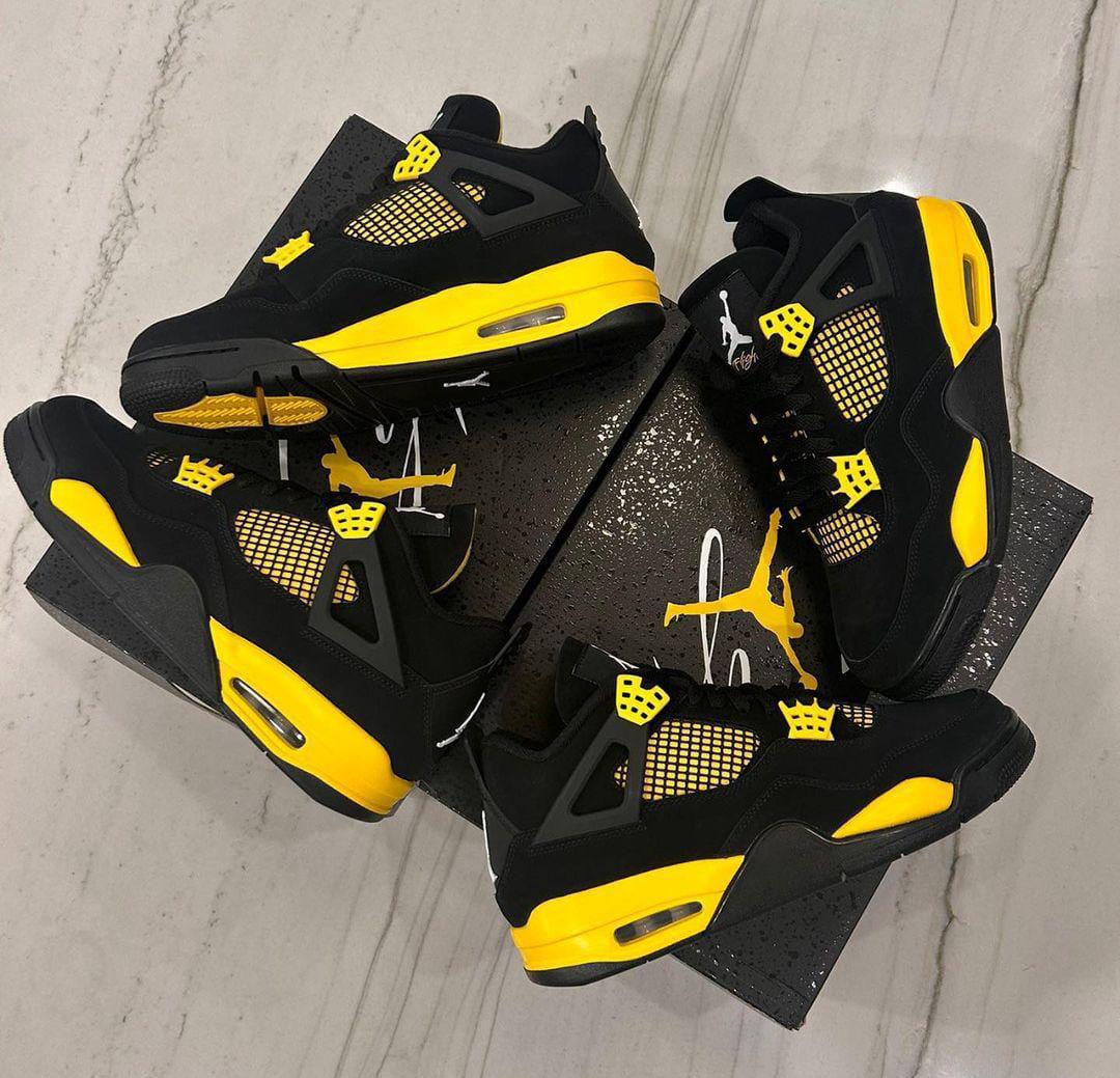 HIGH QUALITY JORDAN 4 SNEAKER SHOES YELLOW