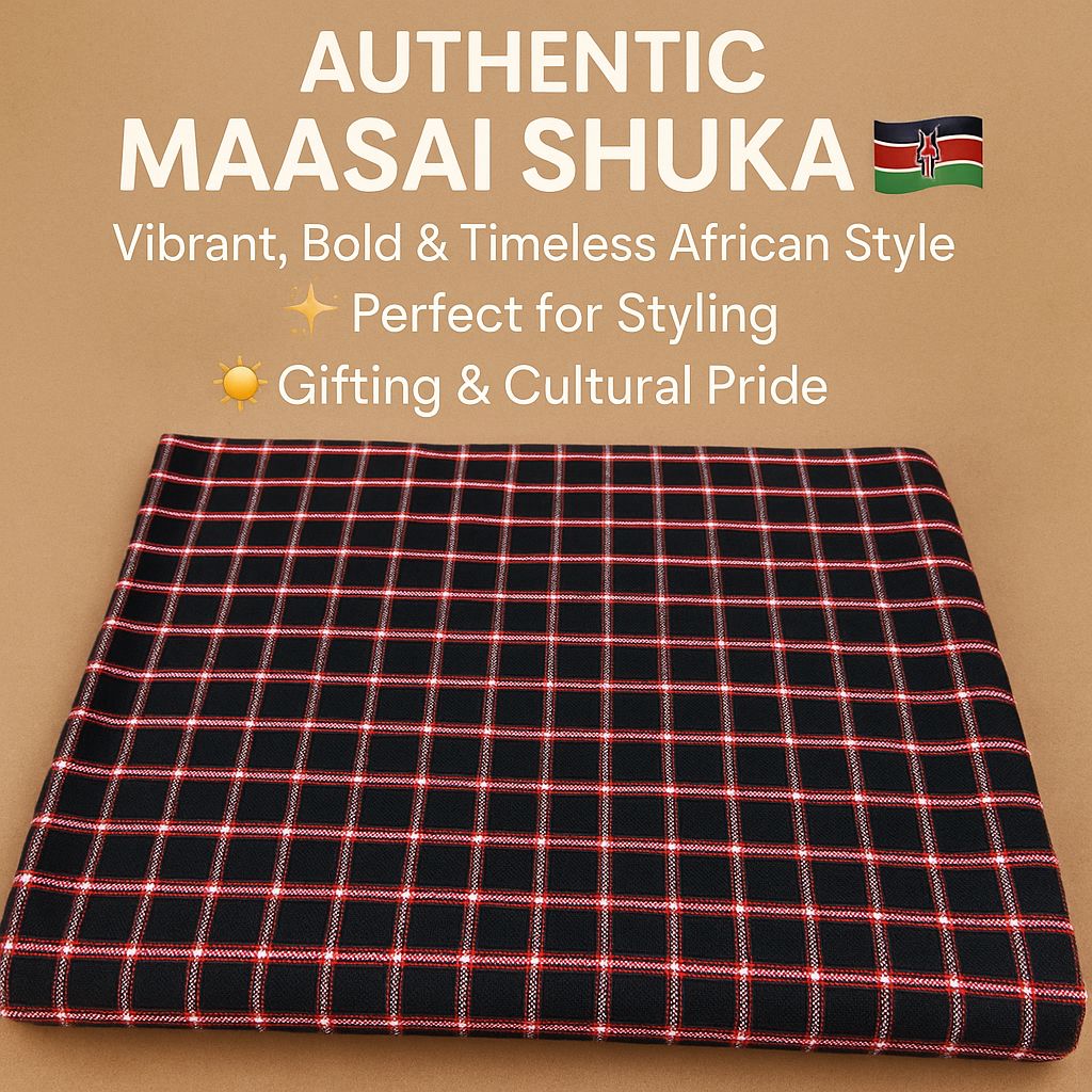 🔥 Classic Black & Red Masai Shuka 🇰🇪 | Bold Elegance Meets Tradition 🖤❤ | Perfect for Styling, Gifting & Cultural Pride 🌍💫