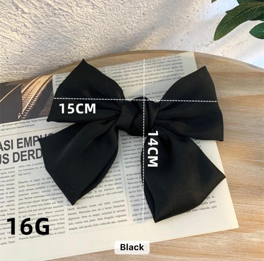 Stocks! Silky Satin Bow Hair Clips Elegant Bows Clip for Girls Women Large Solid Hair Bows Hairpin