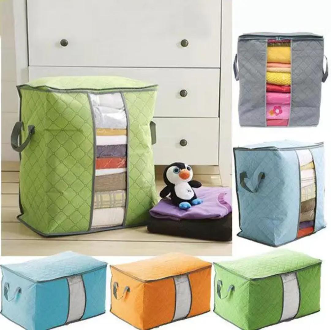 Home Colorful Bamboo Charcoal Quilt Storage Bag
Large Non-woven Clothing Quilt Bag Clothing Finishing
Travel Kid's Mother Bag