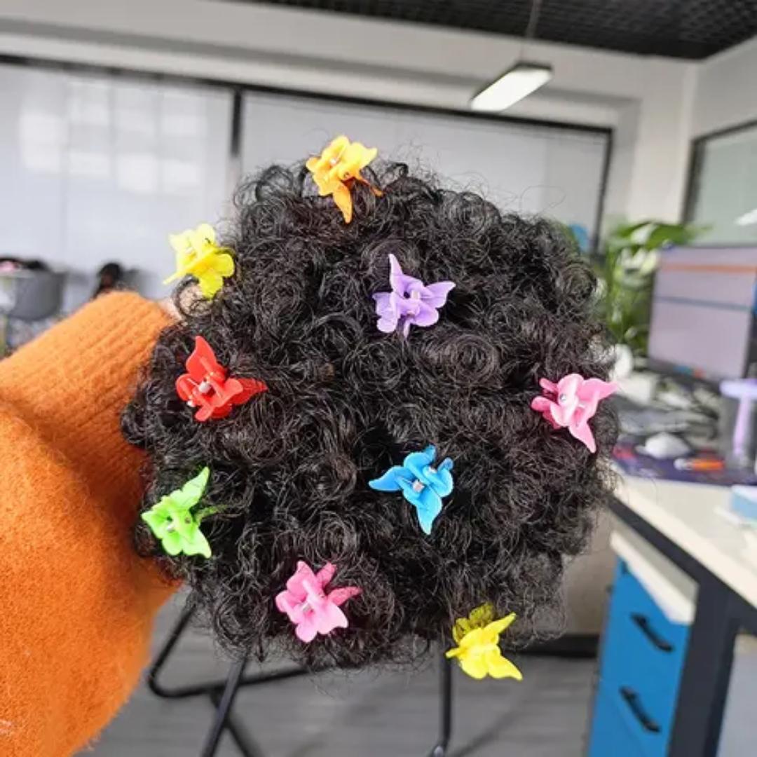 kids synthetic afro buns