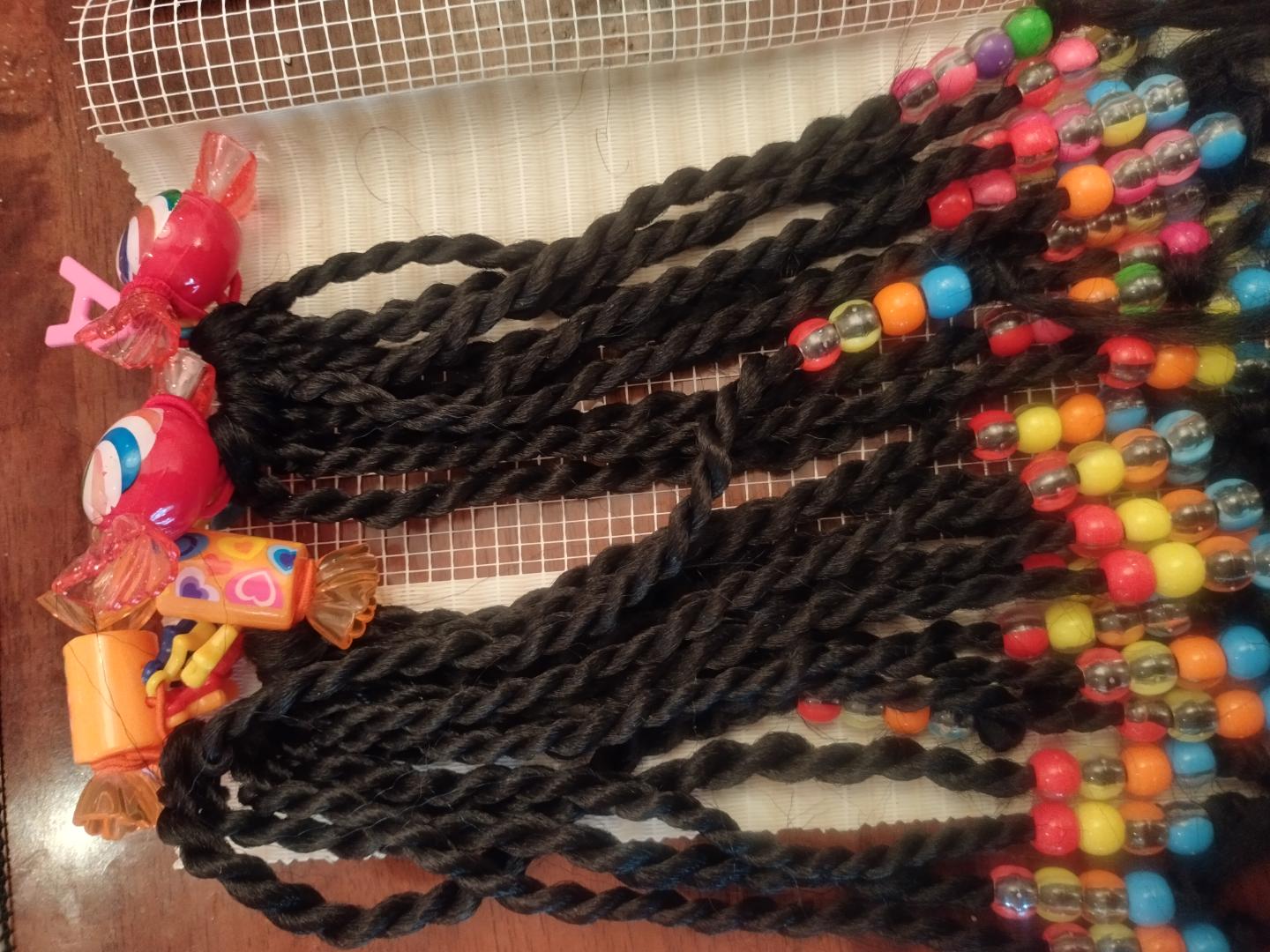 kids ponytail hair extensions with sweets 😍