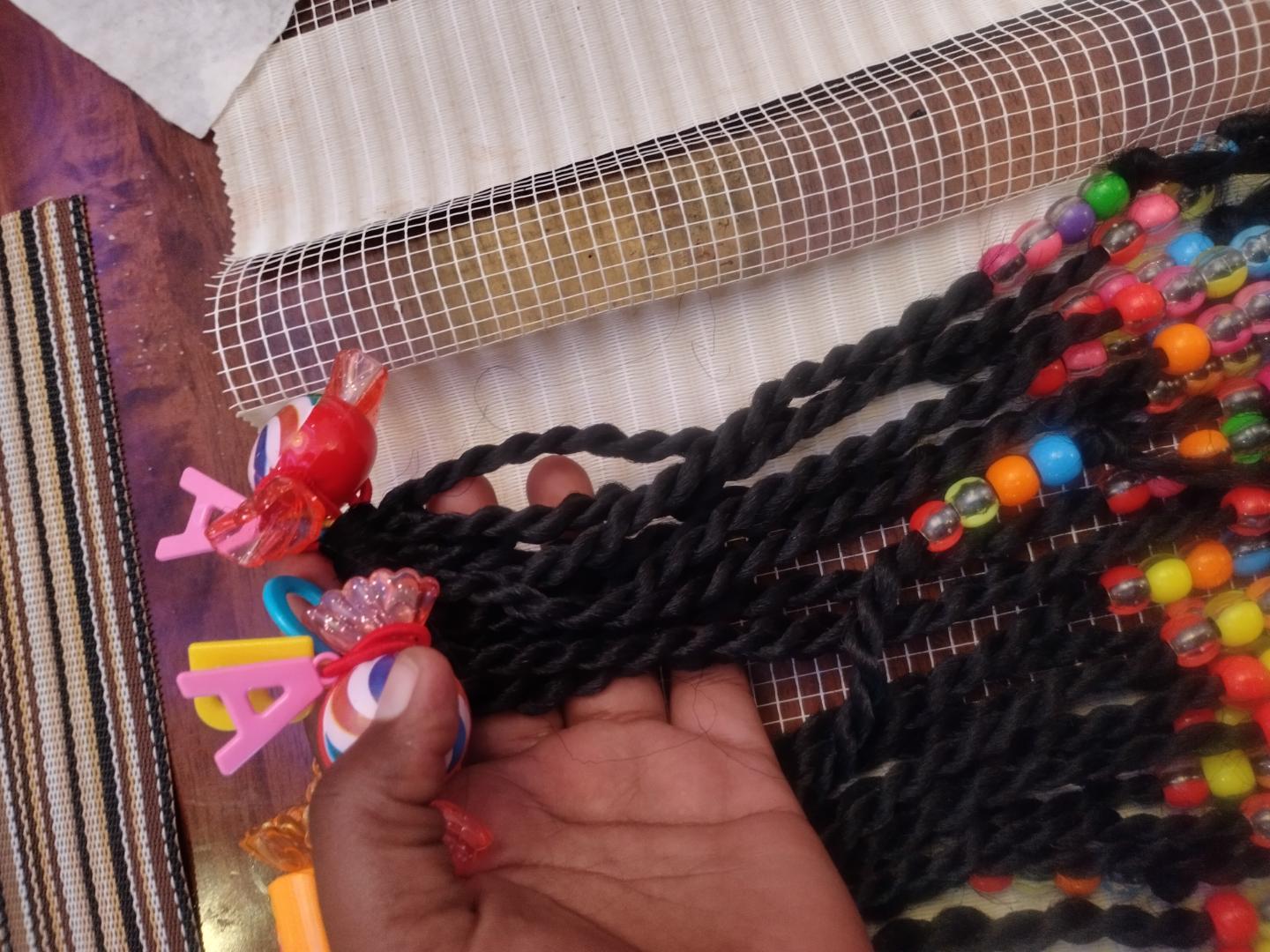 kids ponytail hair extensions with sweets 😍