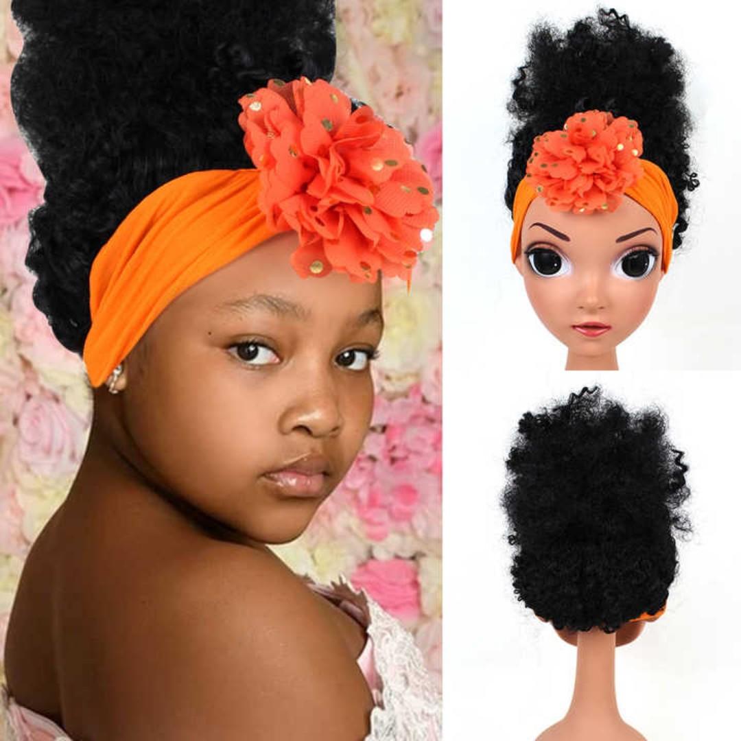 kids afro headband wigs