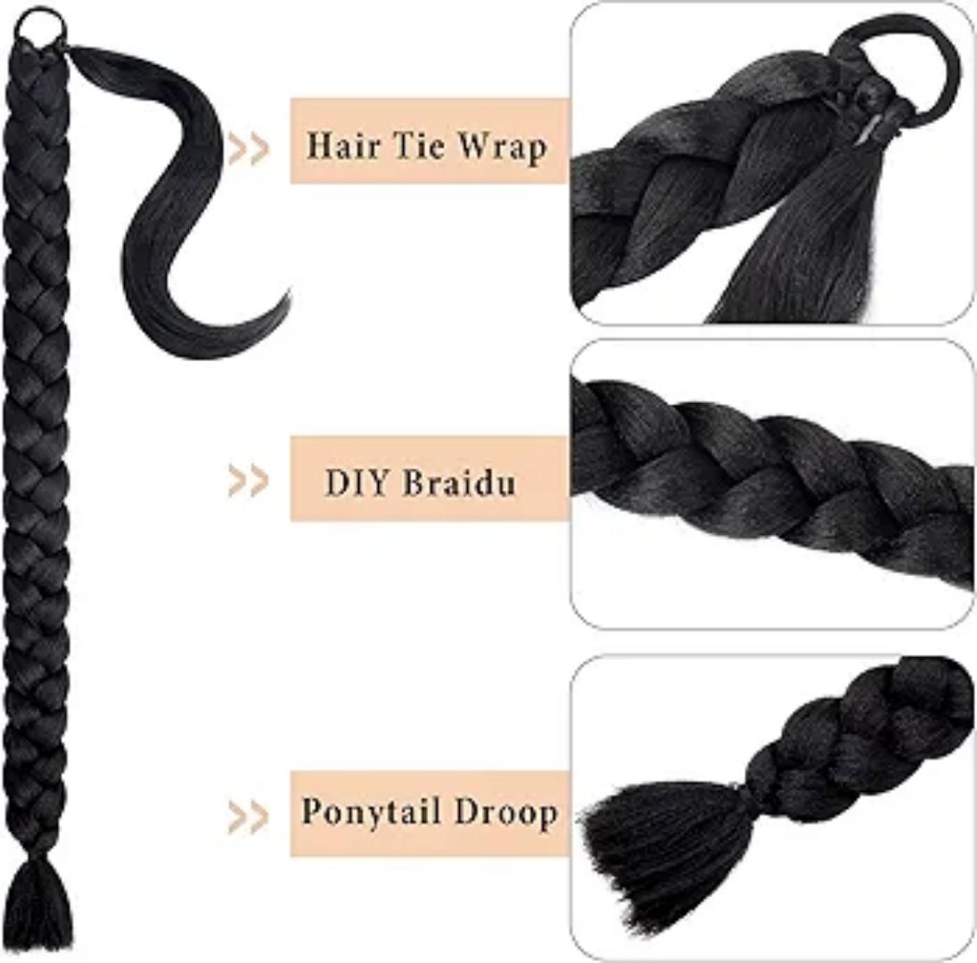 ladies braided ponytail extensions