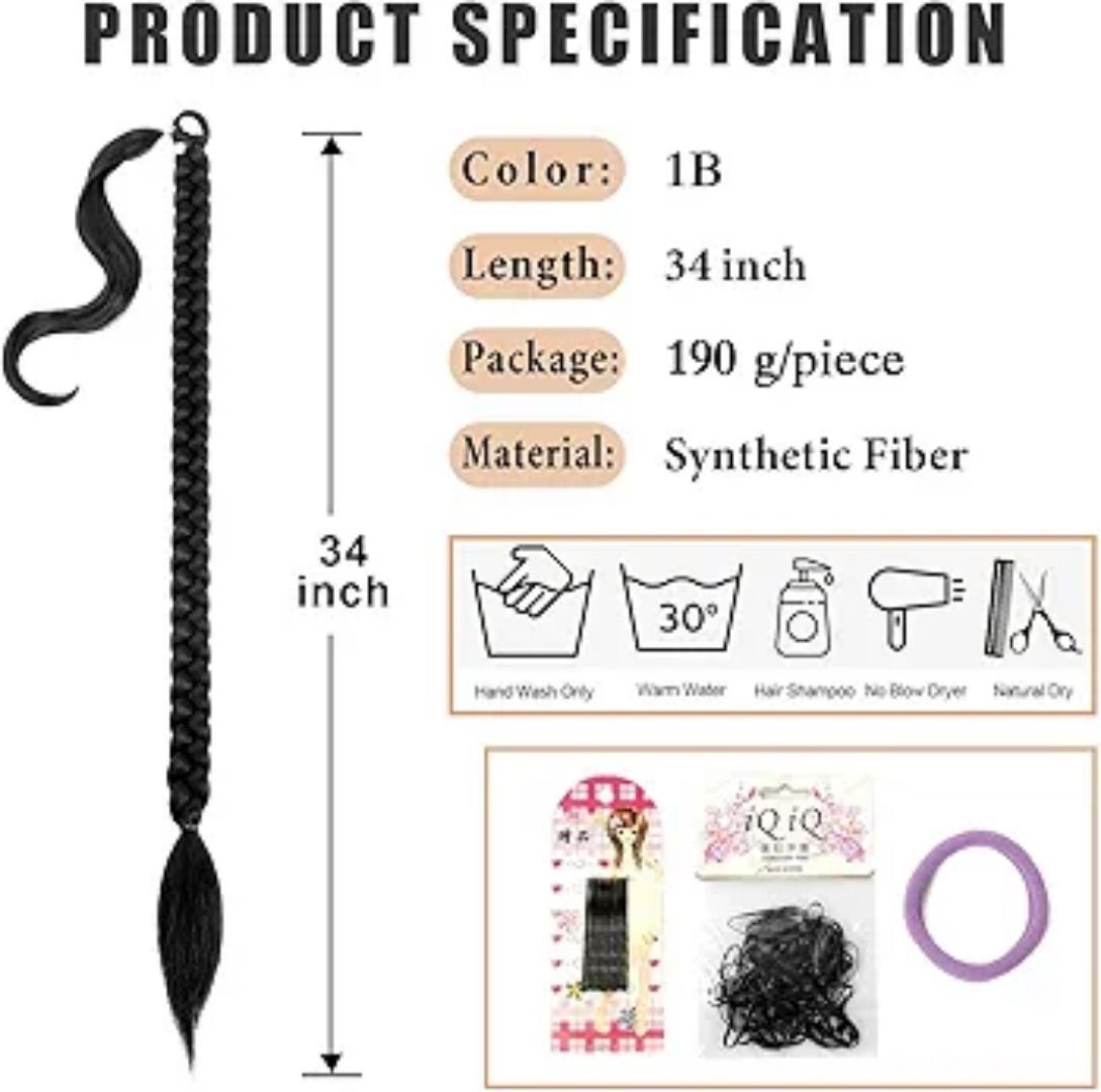 ladies braided ponytail extensions