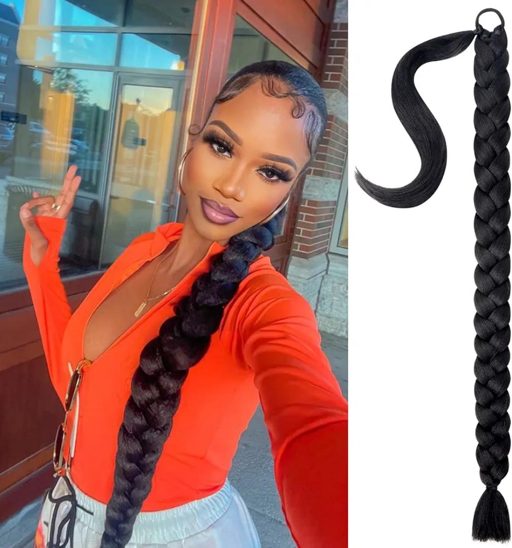 ladies braided ponytail extensions
