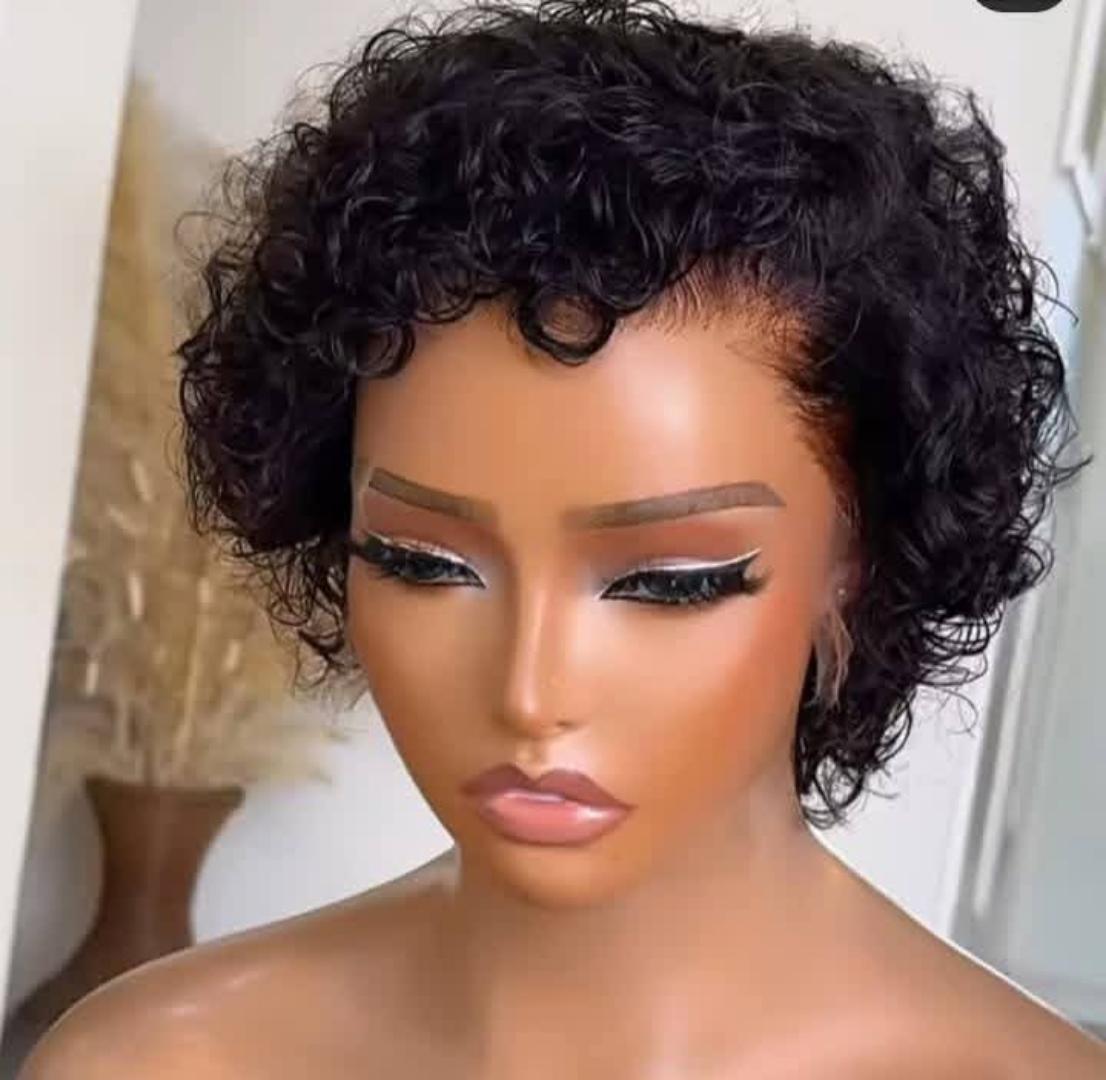 human hair pixie frontal wigs