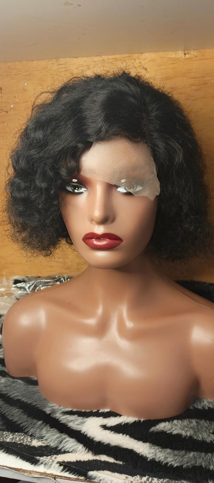 water curl cheap pure human hair frontal wigs