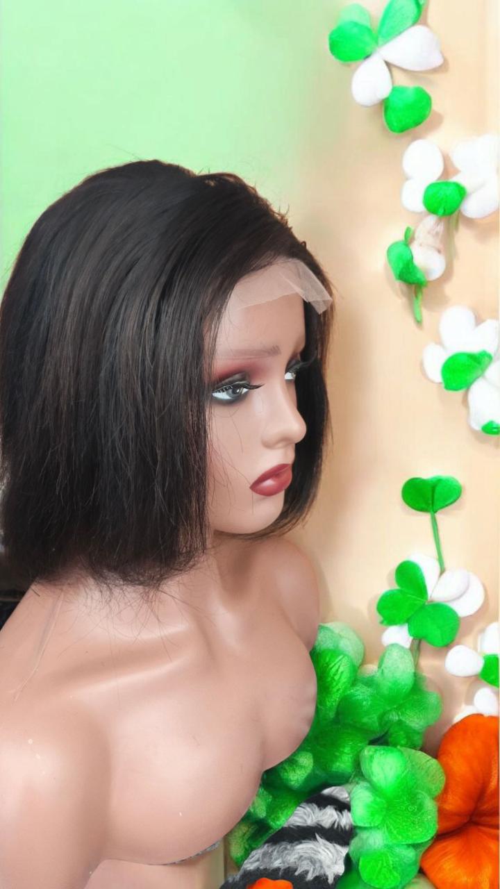 human hair bob frontal wigs