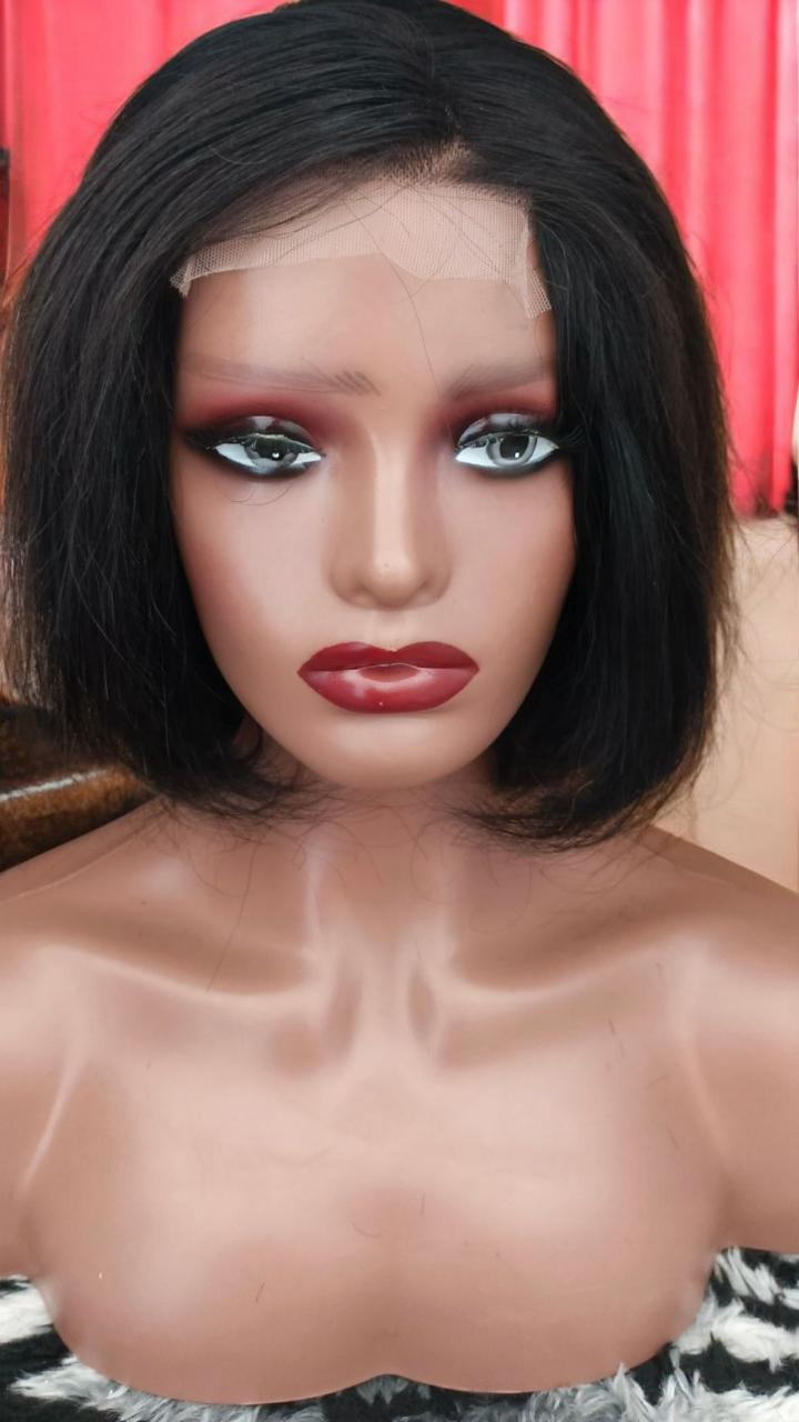 human hair bob frontal wigs