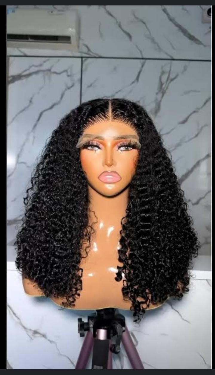 semi human curly wigs