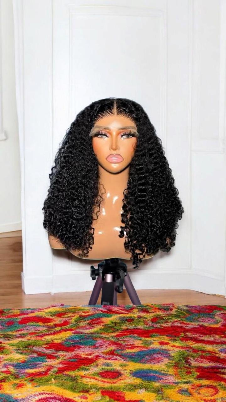 semi human curly wigs