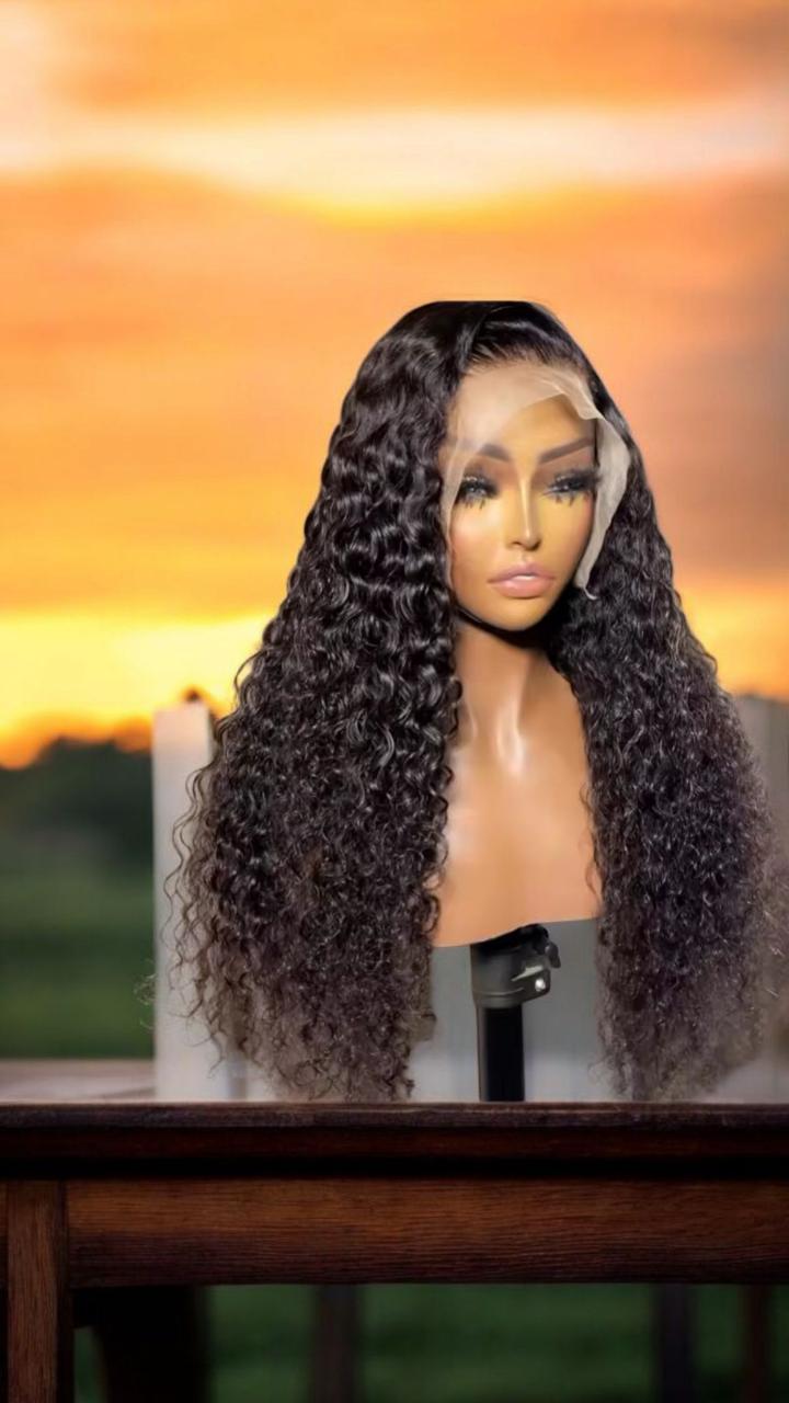 semi human curly wigs