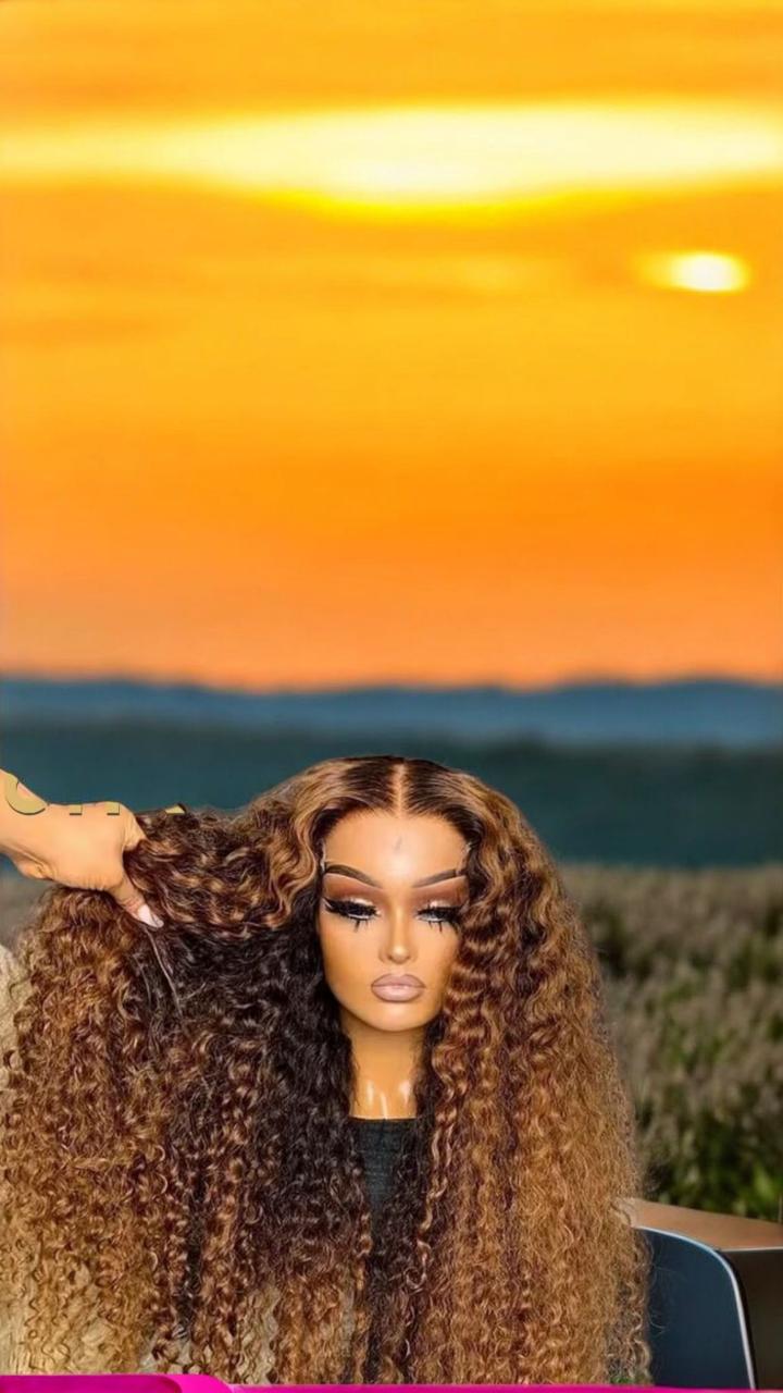 semi human curly wigs