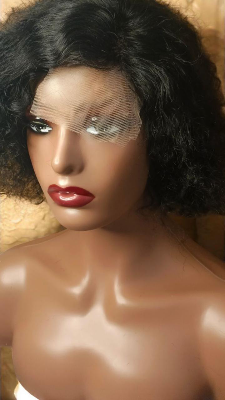 water curl cheap pure human hair frontal wigs