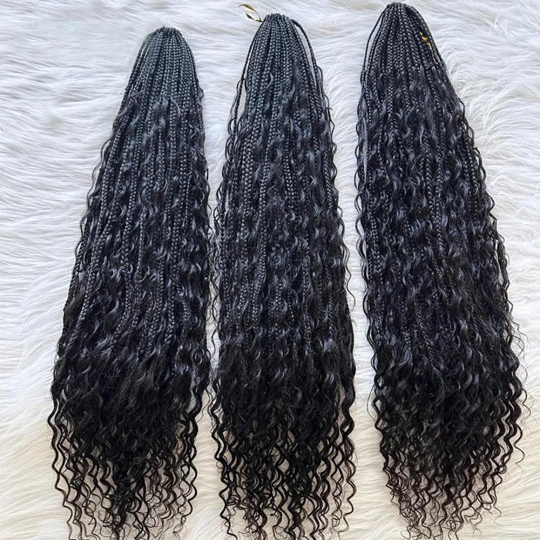 ladies braided ponytails  hair extensions