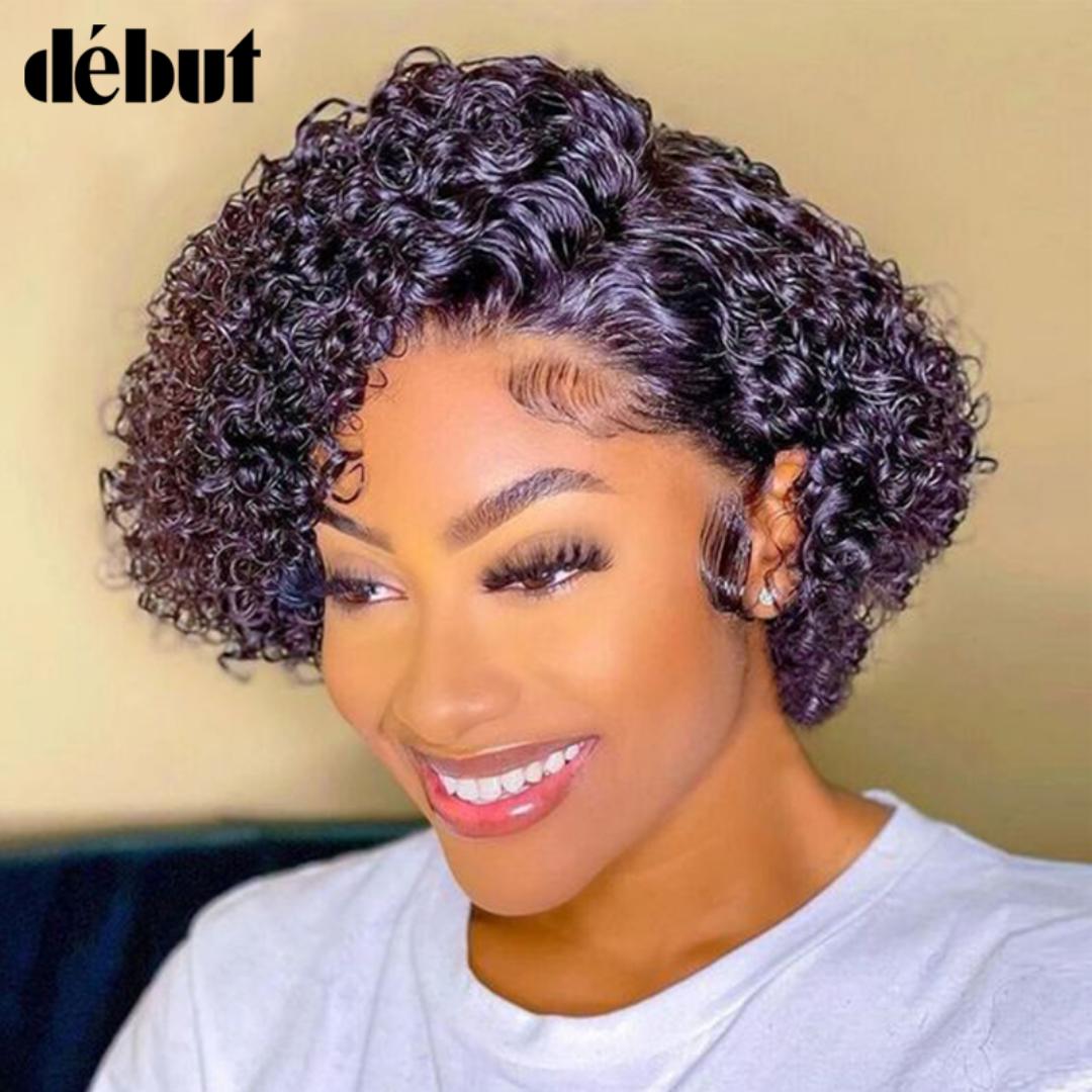 human hair pixie frontal wigs