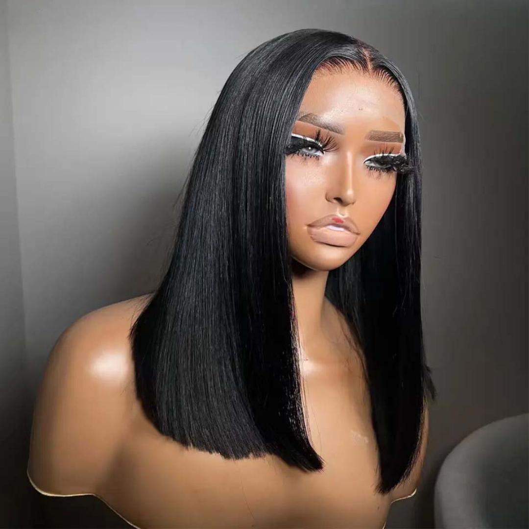 human hair bob frontal wigs