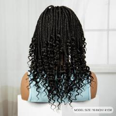 frontal braided wigs with pure human baby hair and spanish curls as the picture