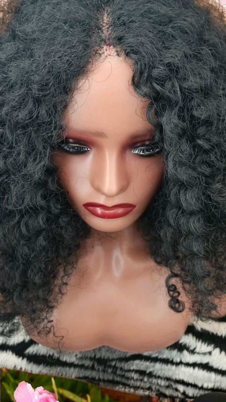 synthetic frontal wigs curly  long  as per the picture