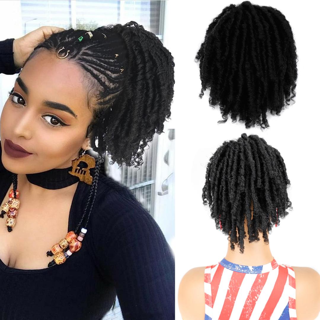natural locs ponytail hair  extensions