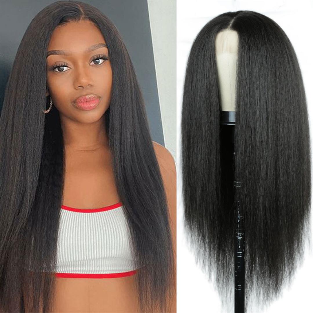 frontal closure wig semi human
