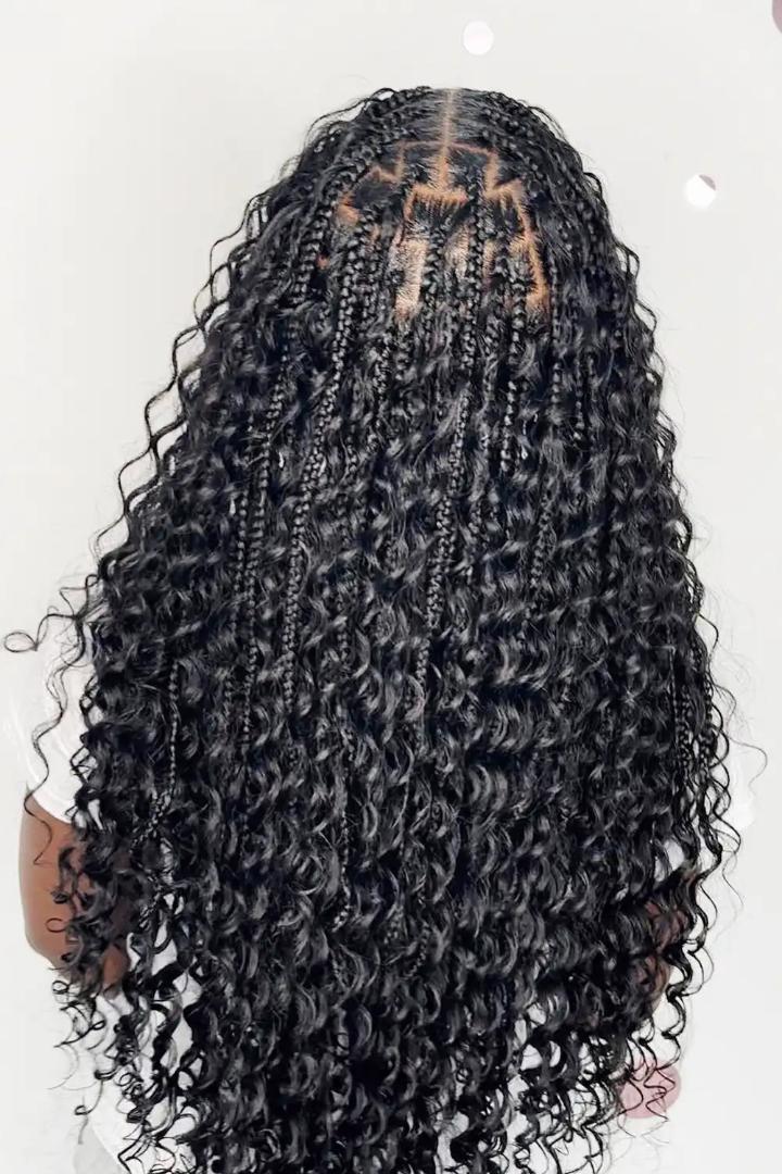 boho box braid frontal wigs