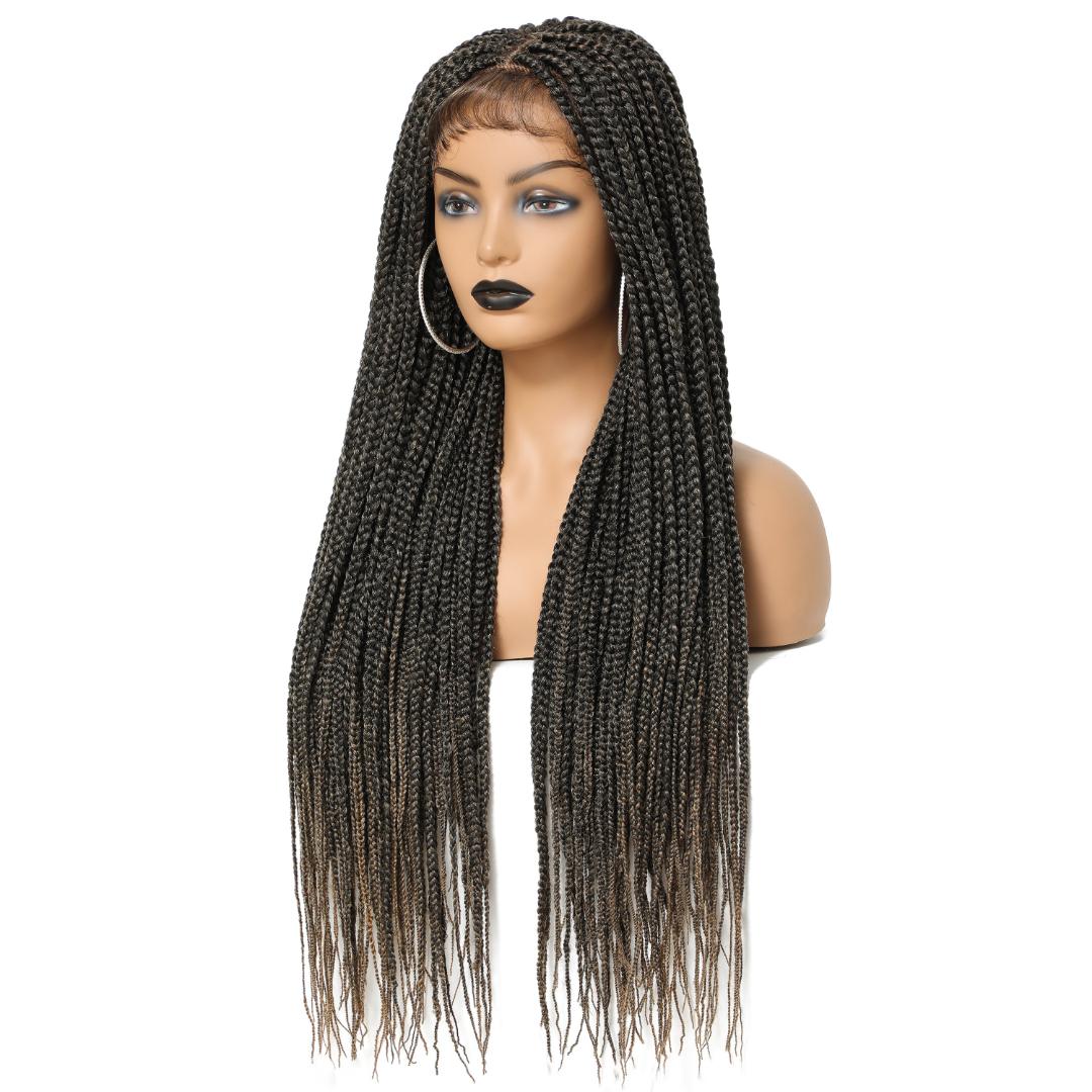 braided  frontal wigs with pure human  baby hairs as shown in the picture