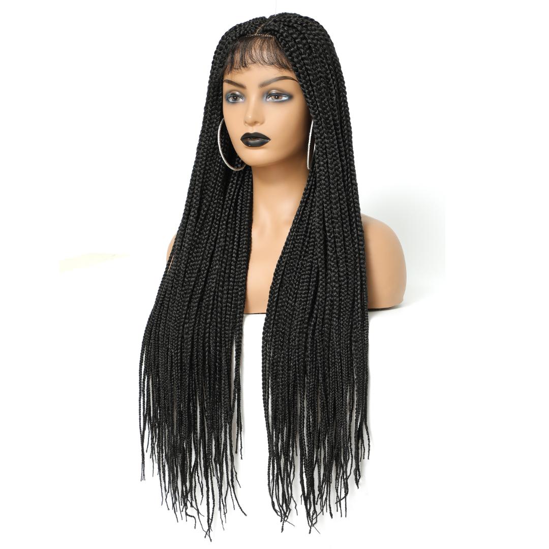 braided  frontal wigs with pure human  baby hairs as shown in the picture
