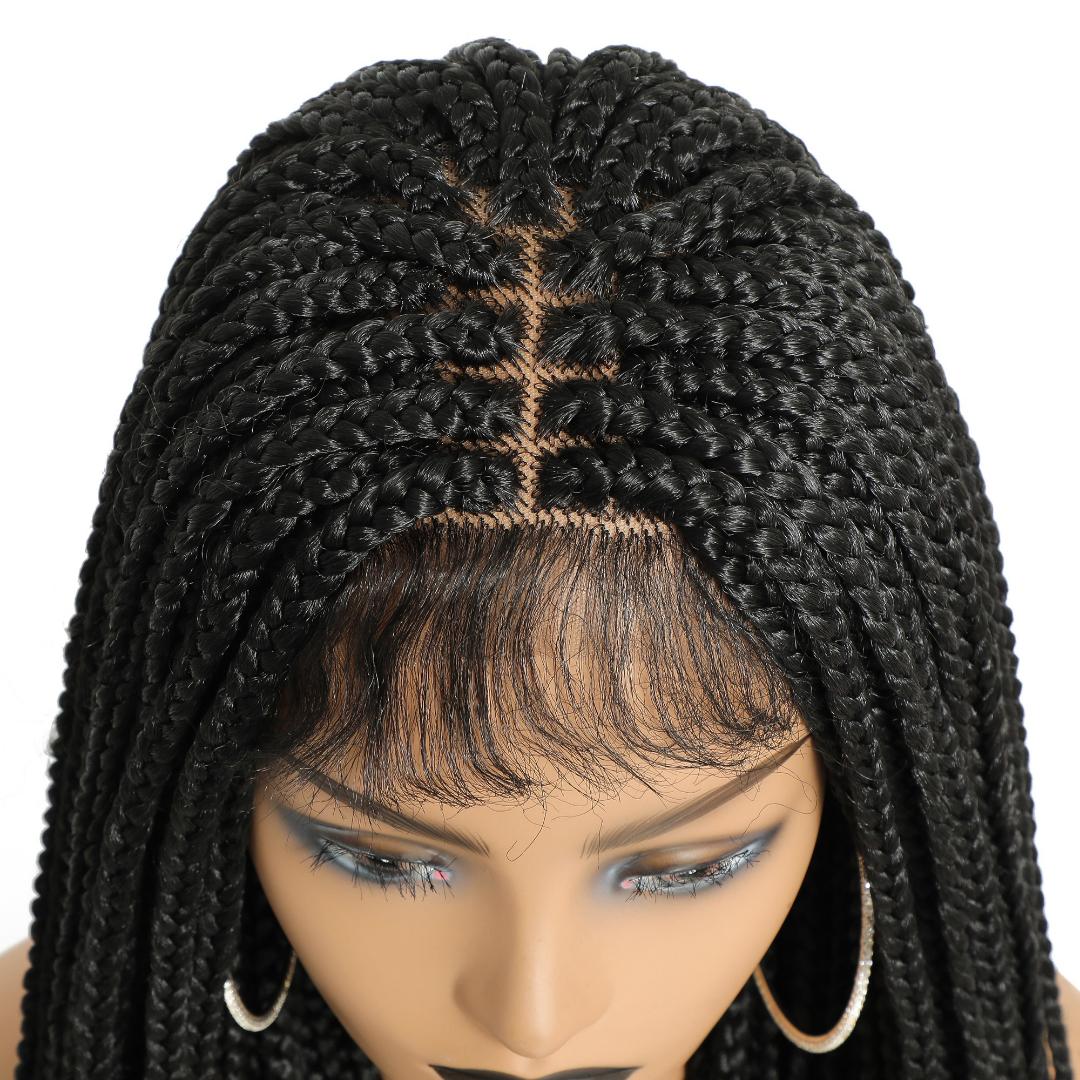braided  frontal wigs with pure human  baby hairs as shown in the picture