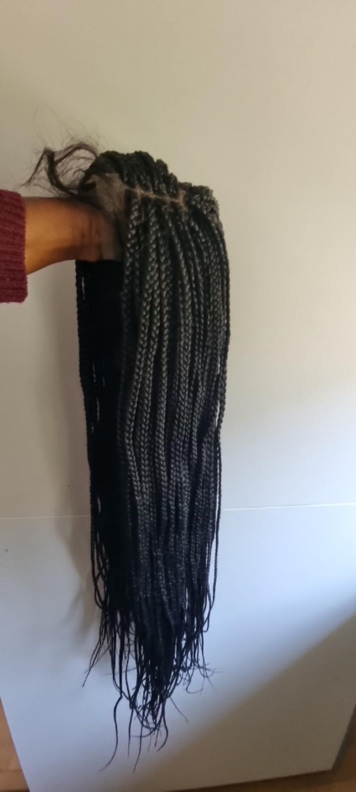 braided  frontal wigs with pure human  baby hairs as shown in the picture