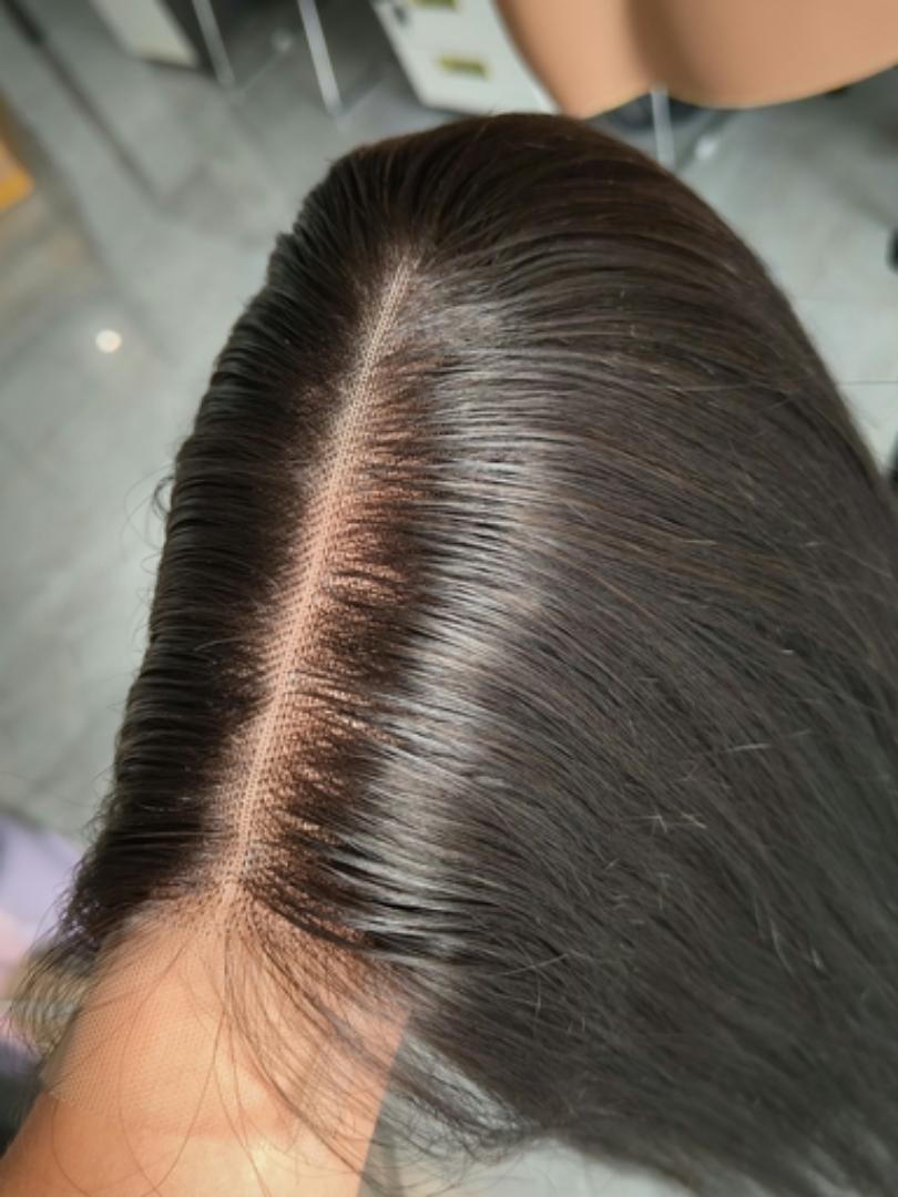 frontal semi human wig  with baby hairs