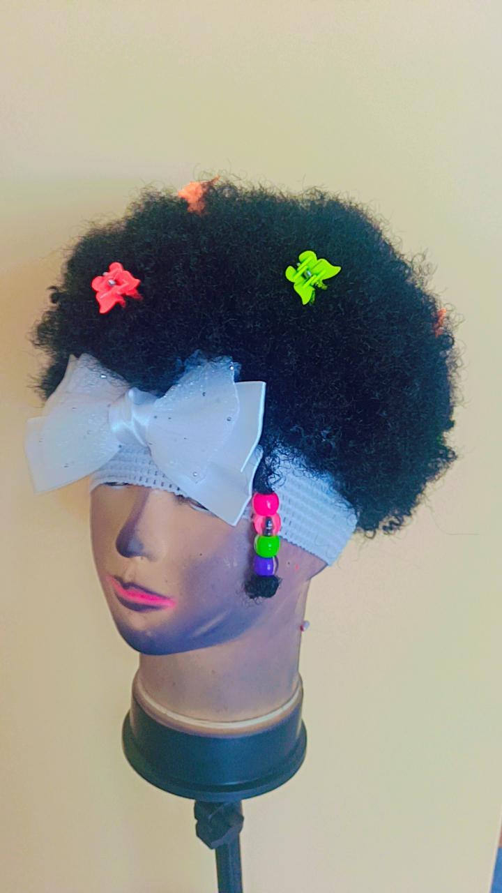 kids afro  headband wigs