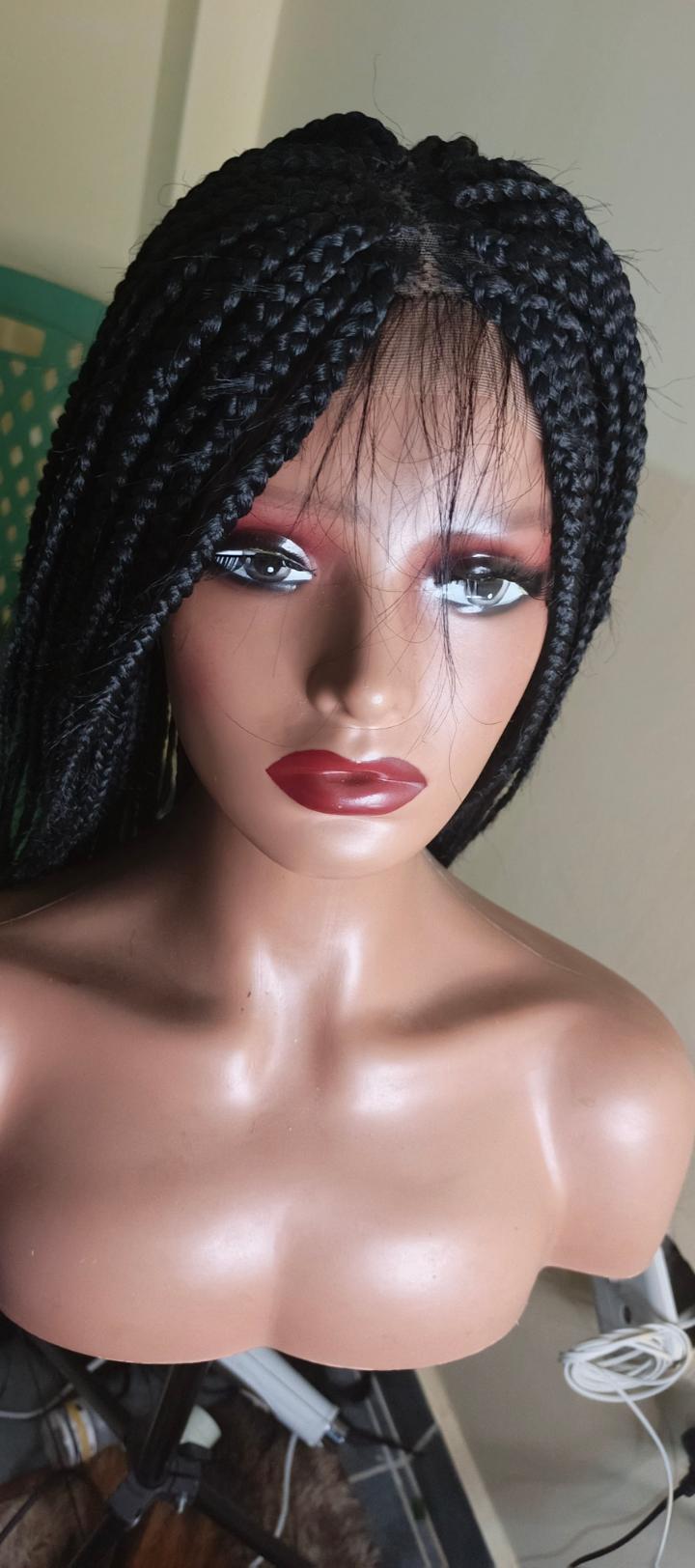 braided closure wigs with baby hairs as the picture