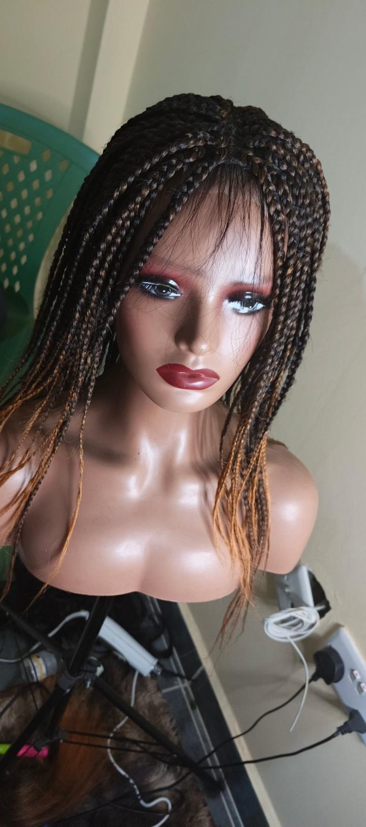 braided closure wigs with baby hairs as the picture