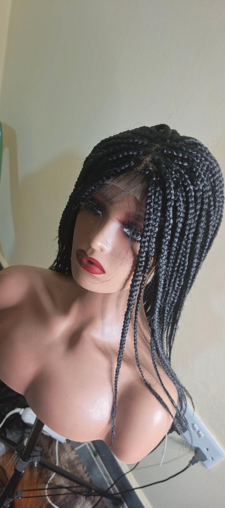 braided closure wigs with baby hairs as the picture