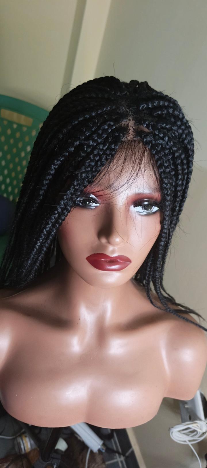 braided closure wigs with baby hairs as the picture