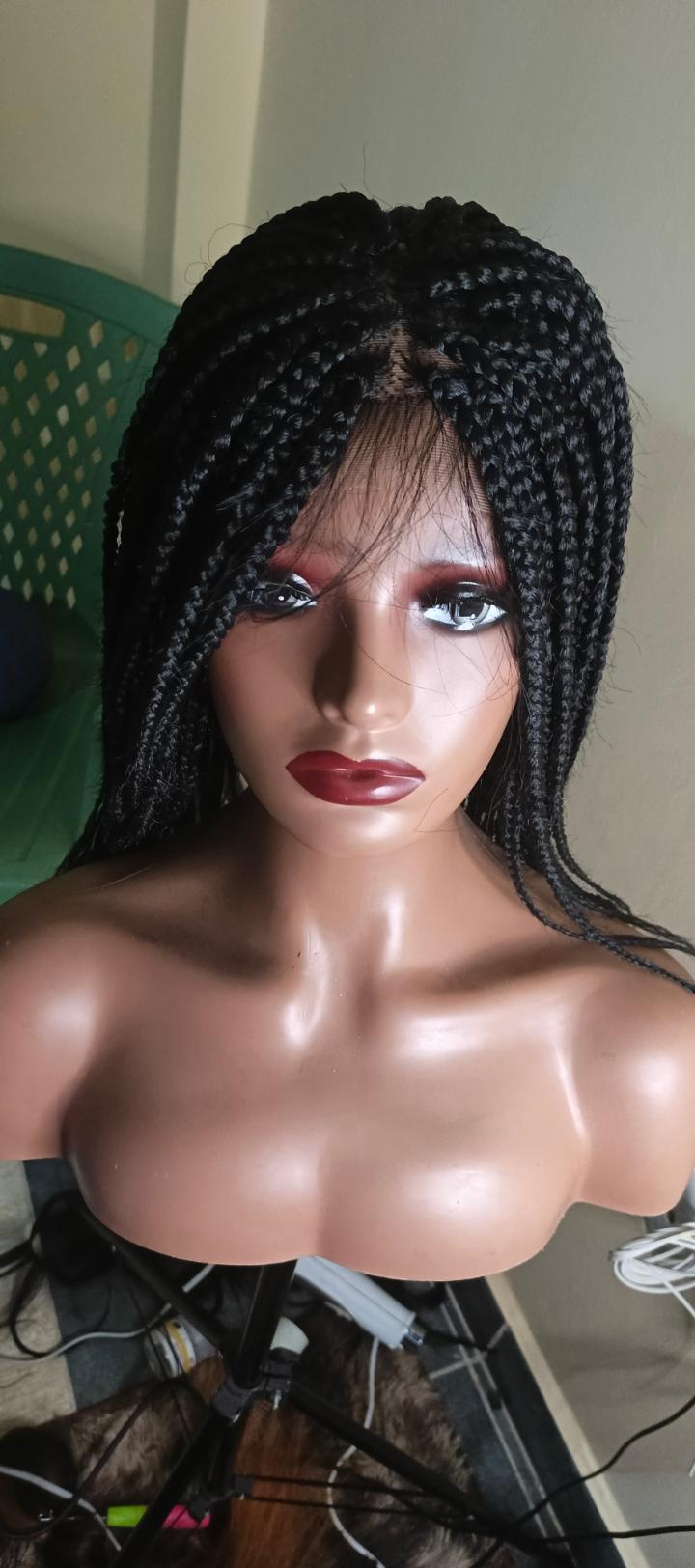 braided closure wigs with baby hairs as the picture
