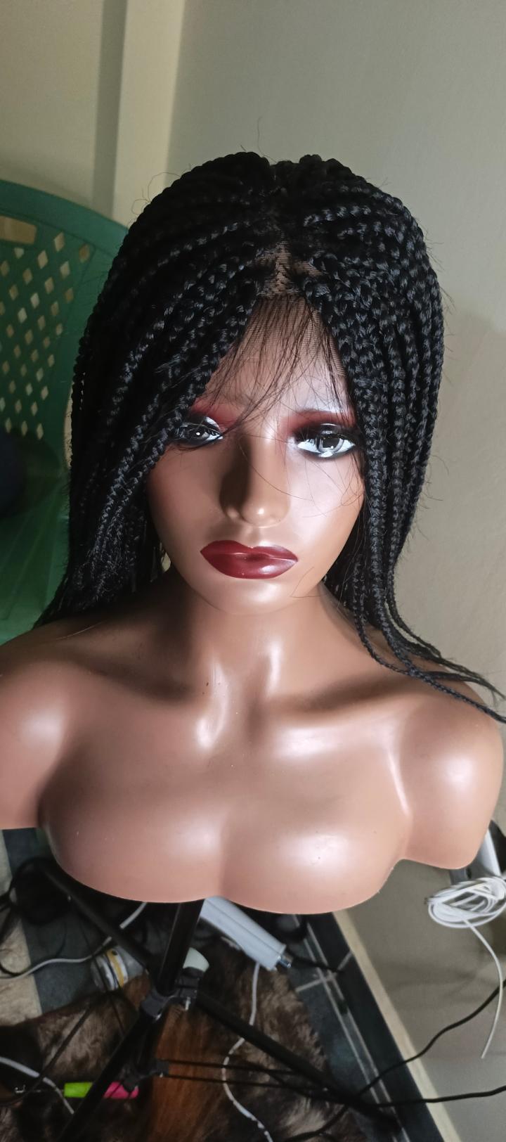 braided closure wigs with baby hairs as the picture