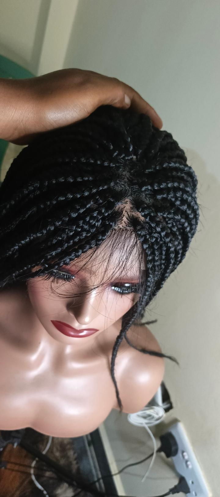 braided closure wigs with baby hairs as the picture
