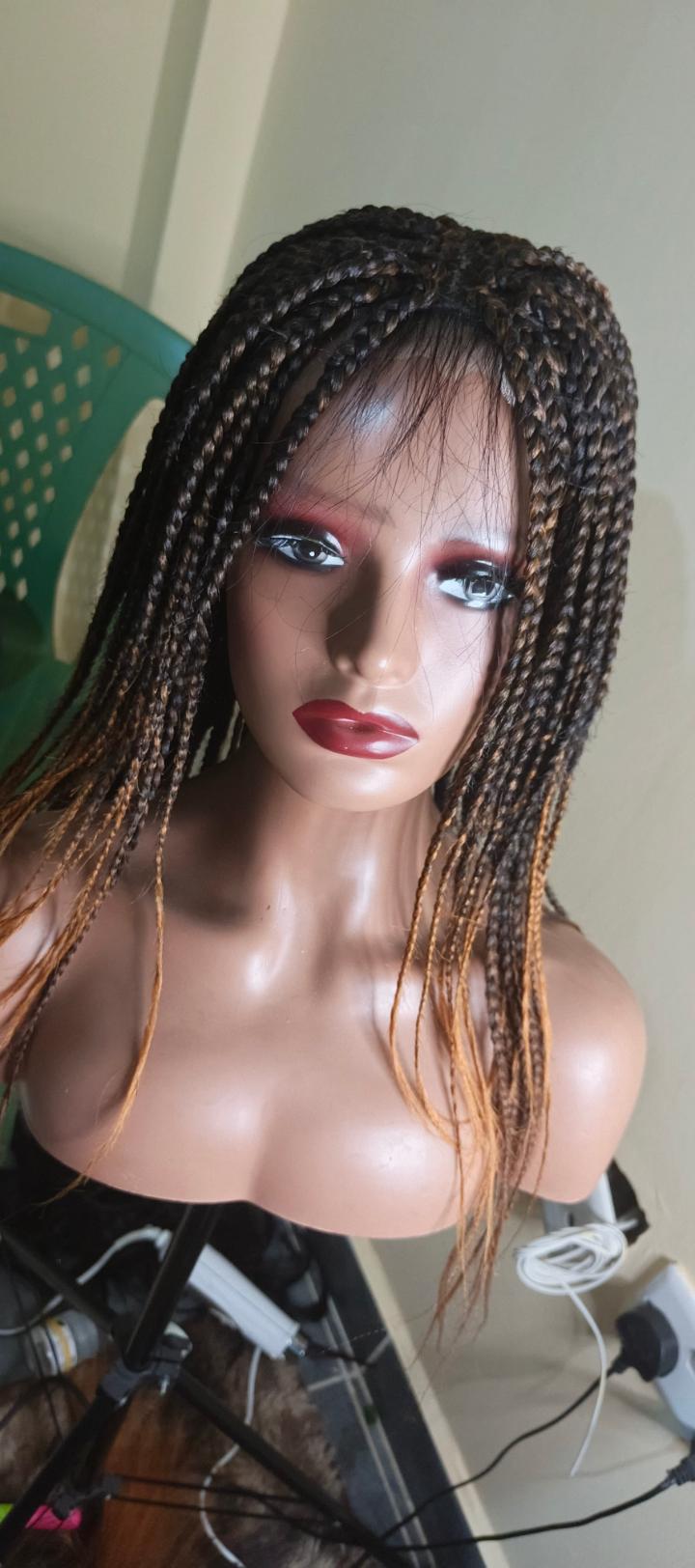 braided closure wigs with baby hairs as the picture
