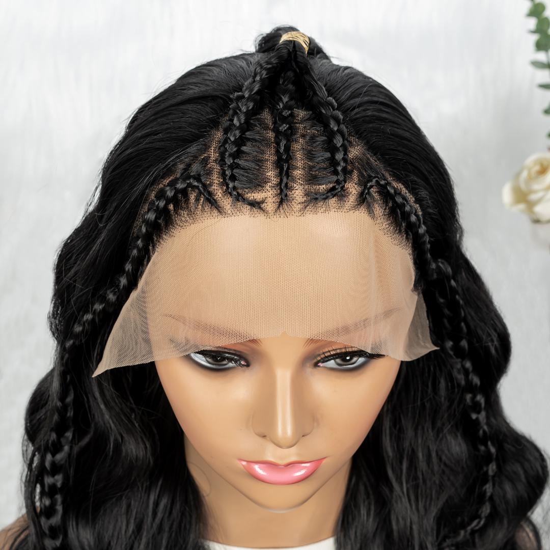 13*4 full frontal loose wave wigs, pure and best  blend frontal wigs, with pure human hair baby  hairs and with versatile styles. glueless HD wig