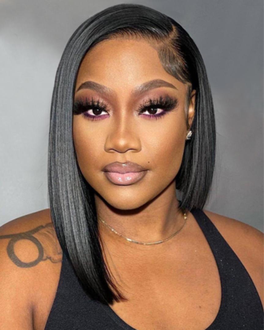 Short Bob Wig semi Human Hair Straight 13x3 Lace Front Wig semi Human Hair Bob Wigs for Black Women Glueless 180 Density Black Wig 13 Inch