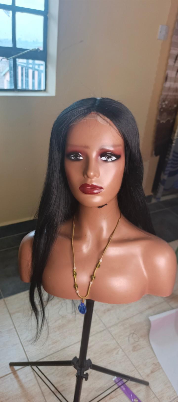 frontal semi human wig  with baby hairs