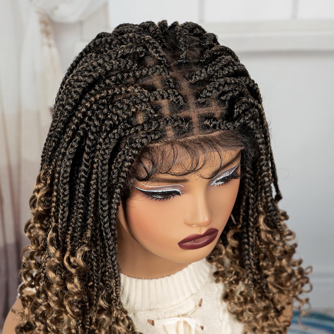 full frontal braided wigs as shown in the picture. with pure human hair baby hairs. wear and go wig